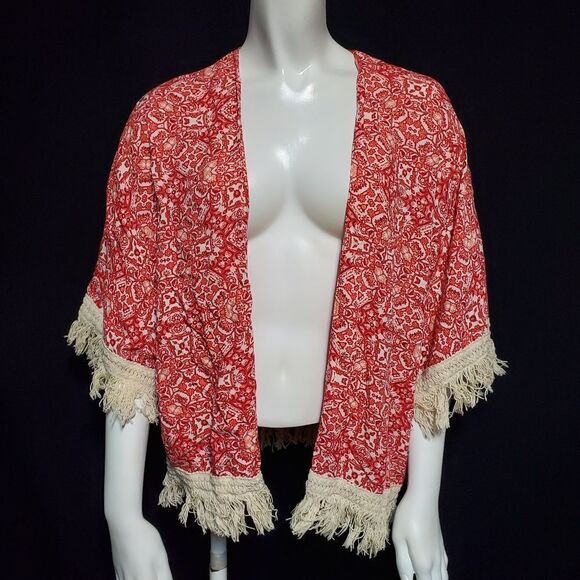 Forever 21 Bohemian Fringe Kimono (Small) - Picture 3 of 6
